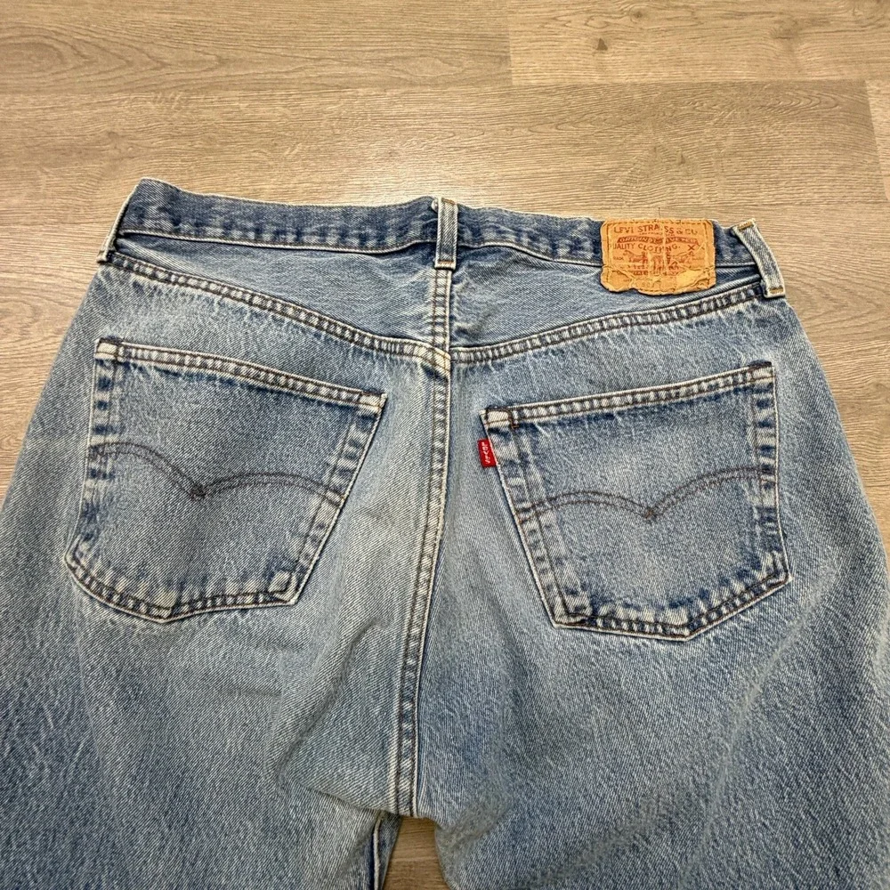Vintage 1983 Levi's 501 Jeans Mens 35x32 Faded Blue USA Button Fly Denim